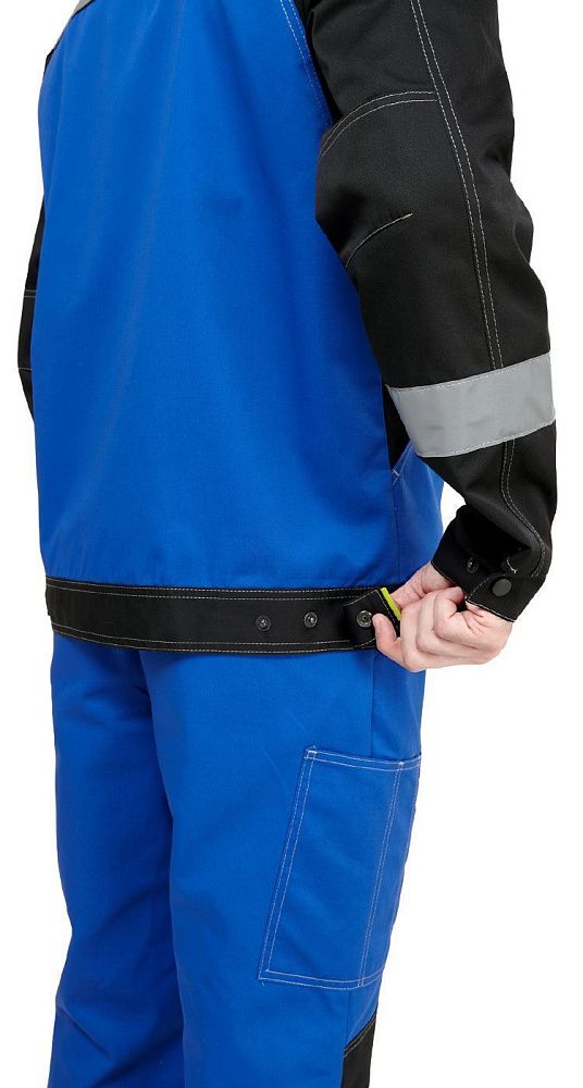 Костюм мужской рабочий летний Гудзон NEW с пк василек-черный