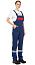 Костюм женский рабочий летний "Тимбер" синий-красный с ПК